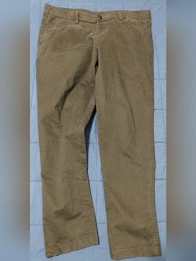 Waterproof Vintage Men's Casual Cotton Twill Pants - Olive Green 36 by 30